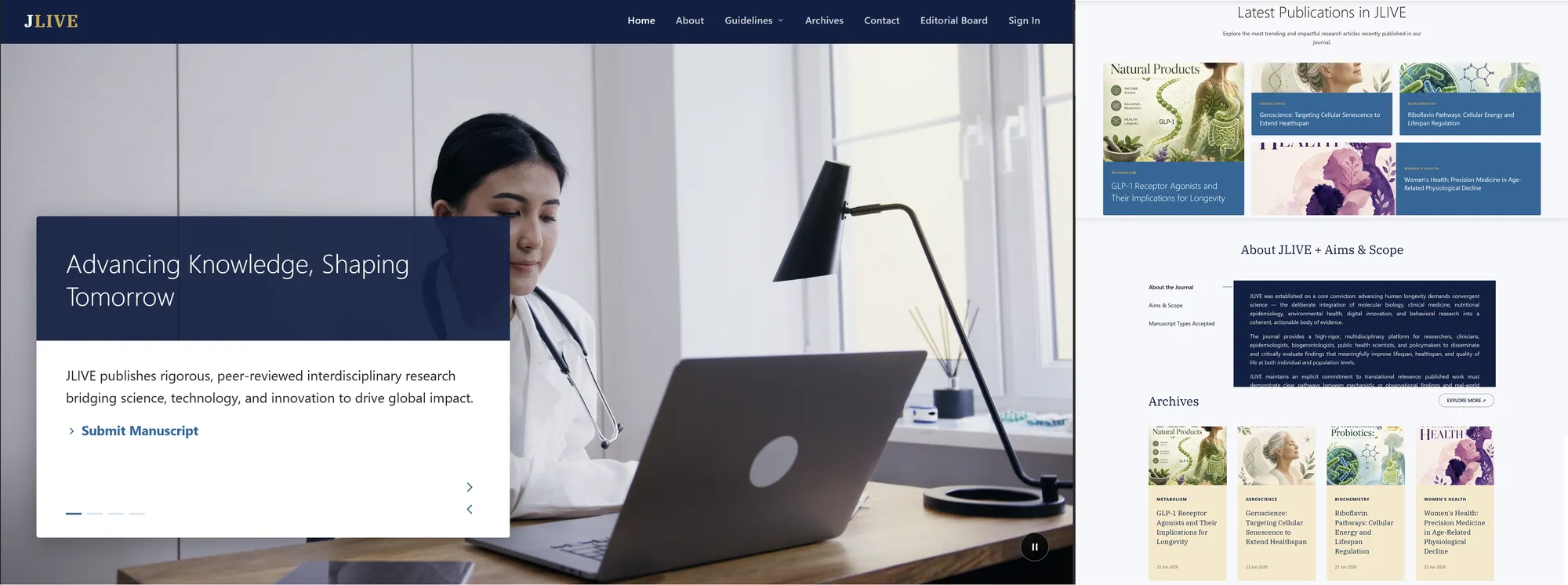 JLIVE Website Overview
